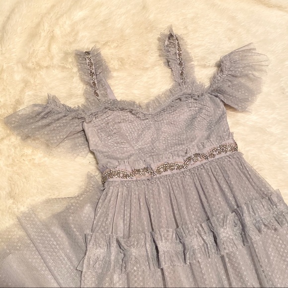 Needle & Thread Helena Dusk Blue Dress Gown - Picture 4 of 8